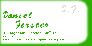 daniel ferster business card